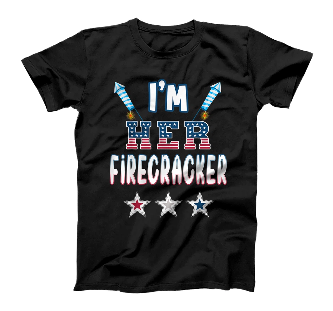 Funny 4th of July I'm Her Firecracker Independence Day USA T-Shirt, Kid T-Shirt and Women T-Shirt