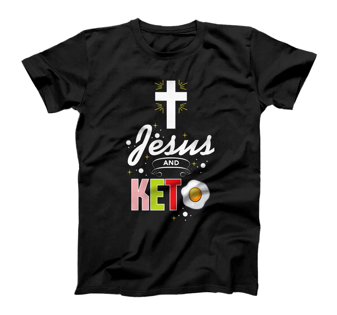 Womens Jesus And Keto Diet Christian Cute Ketogenic T-Shirt, Women T-Shirt