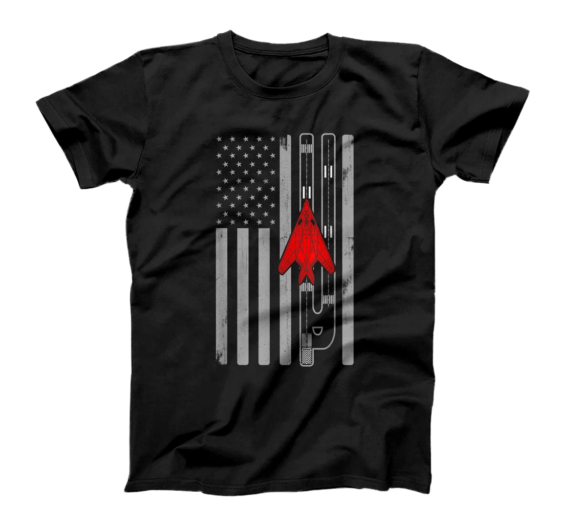 F117 Stealth Nighthawk Airplane American Flag Runway F117 T-Shirt, Women T-Shirt