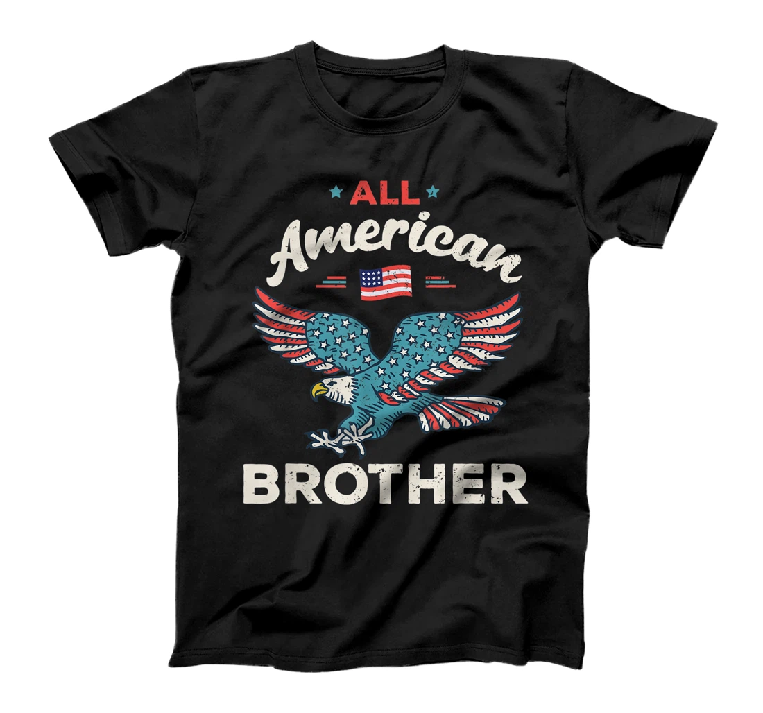 All American Brother Men 4th Of July Patriotic American Flag T-Shirt, Kid T-Shirt