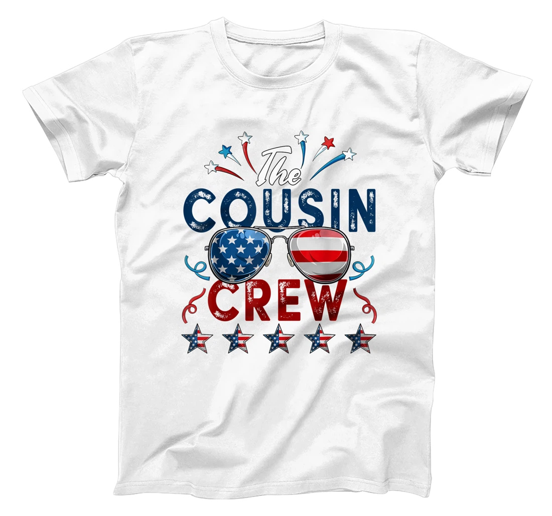 Cousin Crew 4th of July Patriotic American Family Matching T-Shirt, Kid T-Shirt and Women T-Shirt