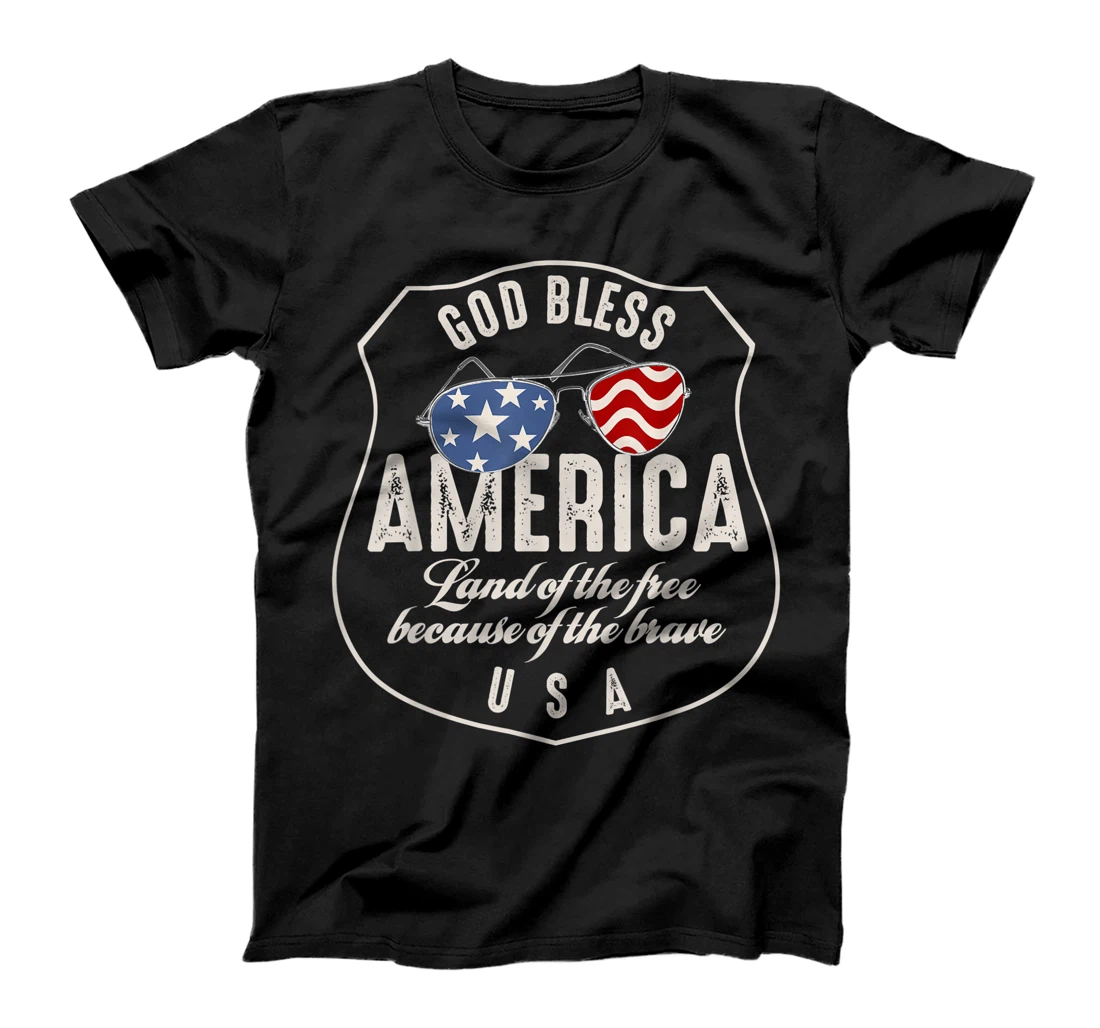 God Bless America Funny Shades T-Shirt, Women T-Shirt