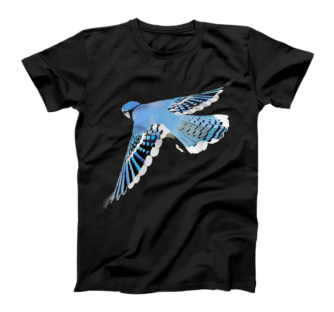 Blue Jay in flight T-Shirt, Kid T-Shirt and Women T-Shirt