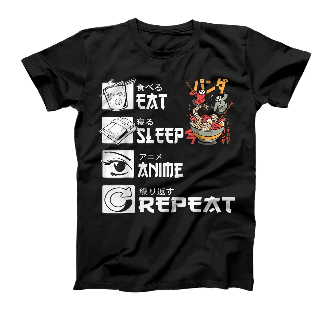 Personalized Womens Eat Sleep Anime Repeat Dog Eats Sushi Japanese Kawaii Ramen T-Shirt, Kid T-Shirt and Women T-Shirt