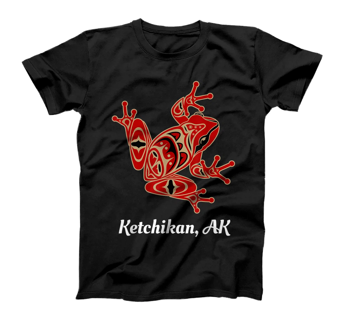 Personalized Ketchikan, Alaska Red Black Frog Native American Pacific NW T-Shirt, Kid T-Shirt and Women T-Shirt