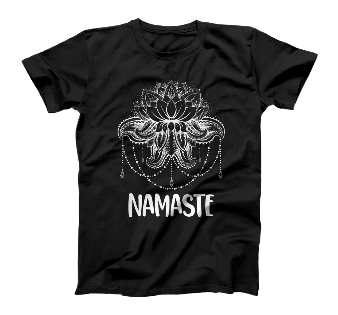 Personalized Lotus Namaste Yoga Lover Meditation Yoga T-Shirt, Kid T-Shirt and Women T-Shirt