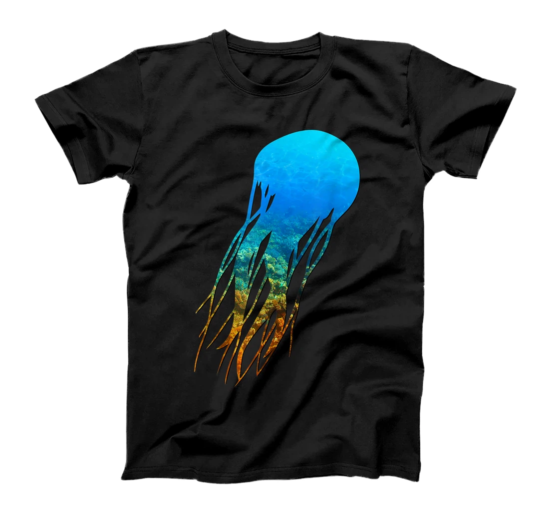 Personalized Jellyfish Lovers Silhouette Earth Day and Ocean Week T-Shirt, Kid T-Shirt and Women T-Shirt