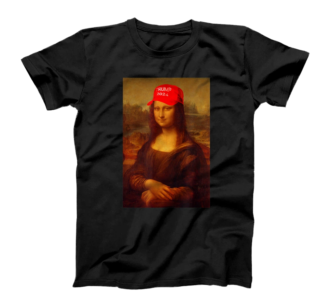 Personalized Mona Lisa Trump 2024 Hat Leonardo da Vinci T-Shirt, Women T-Shirt