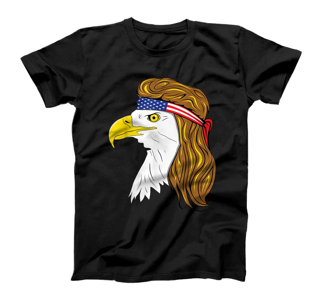 Personalized American Bald Eagle Mullet 4th Of July Funny USA Patriotic T-Shirt, Kid T-Shirt and Women T-Shirt