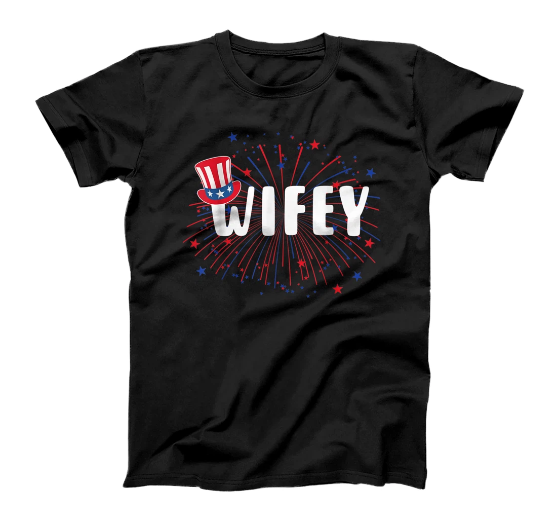 Personalized Wifey Couples 4th Of July T-Shirt, Women T-Shirt