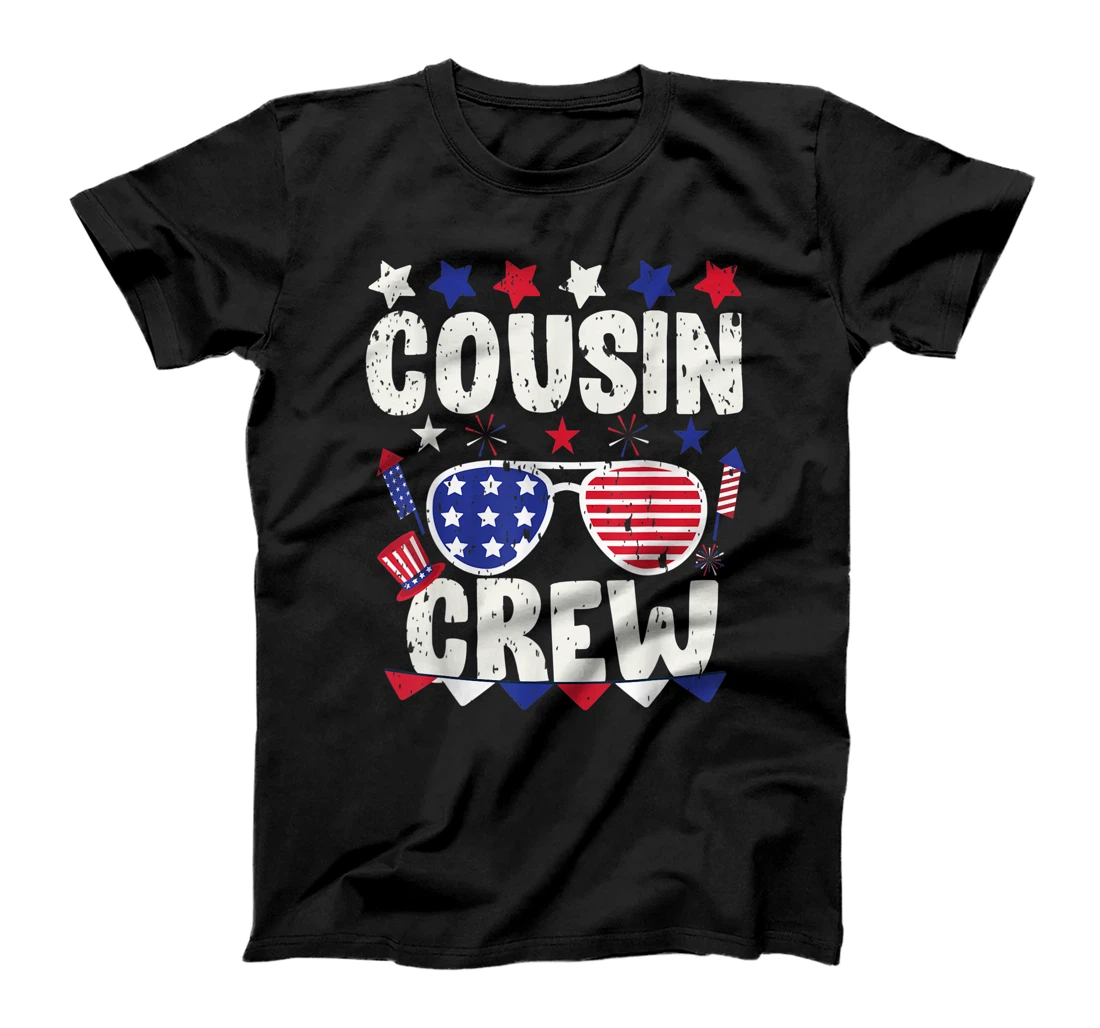 Cousin Crew 4th of July Patriotic American Family Matching T-Shirt, Kid T-Shirt and Women T-Shirt