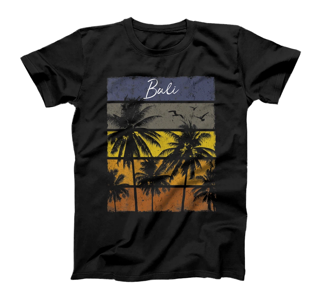 Retro Bali Palm Tree T-Shirt, Kid T-Shirt and Women T-Shirt