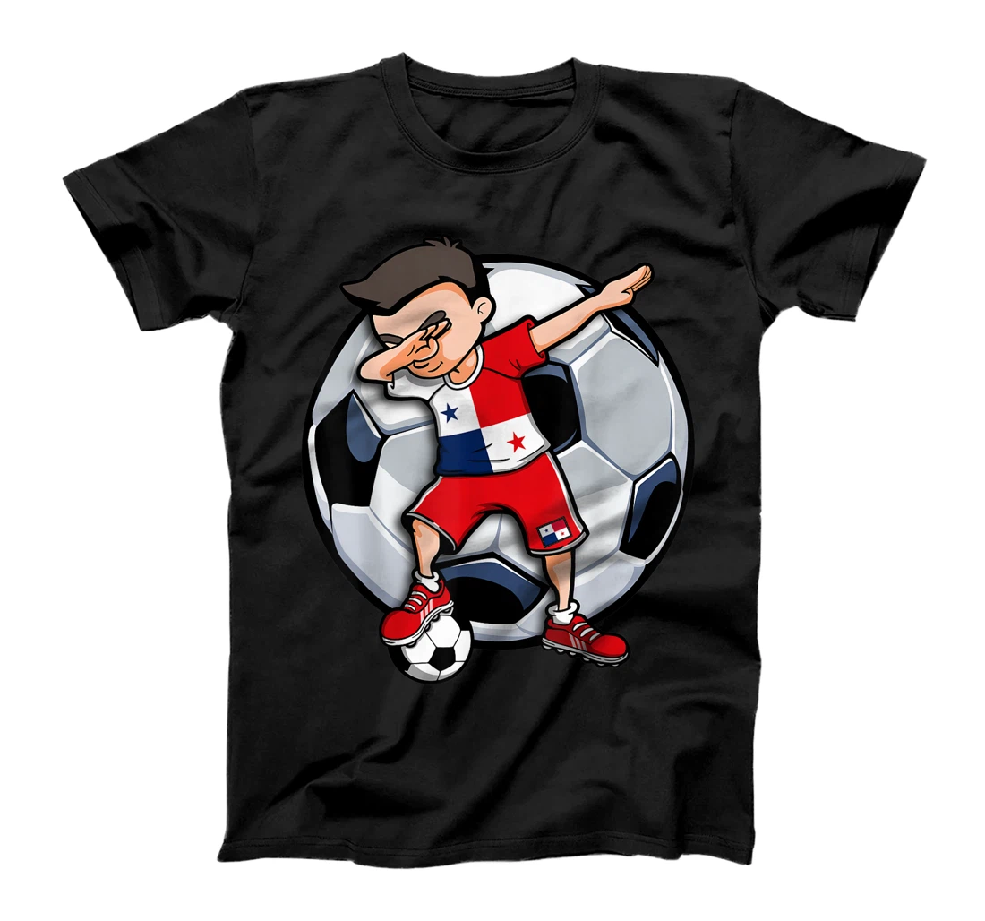 Dabbing Soccer Boy Panama Football Fans Jersey Flag Sport T-Shirt, Kid T-Shirt and Women T-Shirt