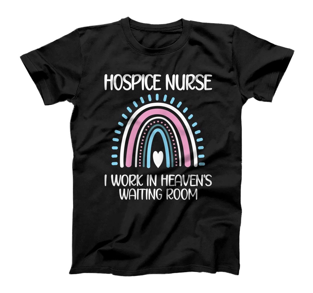 Womens Work In Heaven's Waiting Room Nurse Hospice Nursing Day T-Shirt, Women T-Shirt