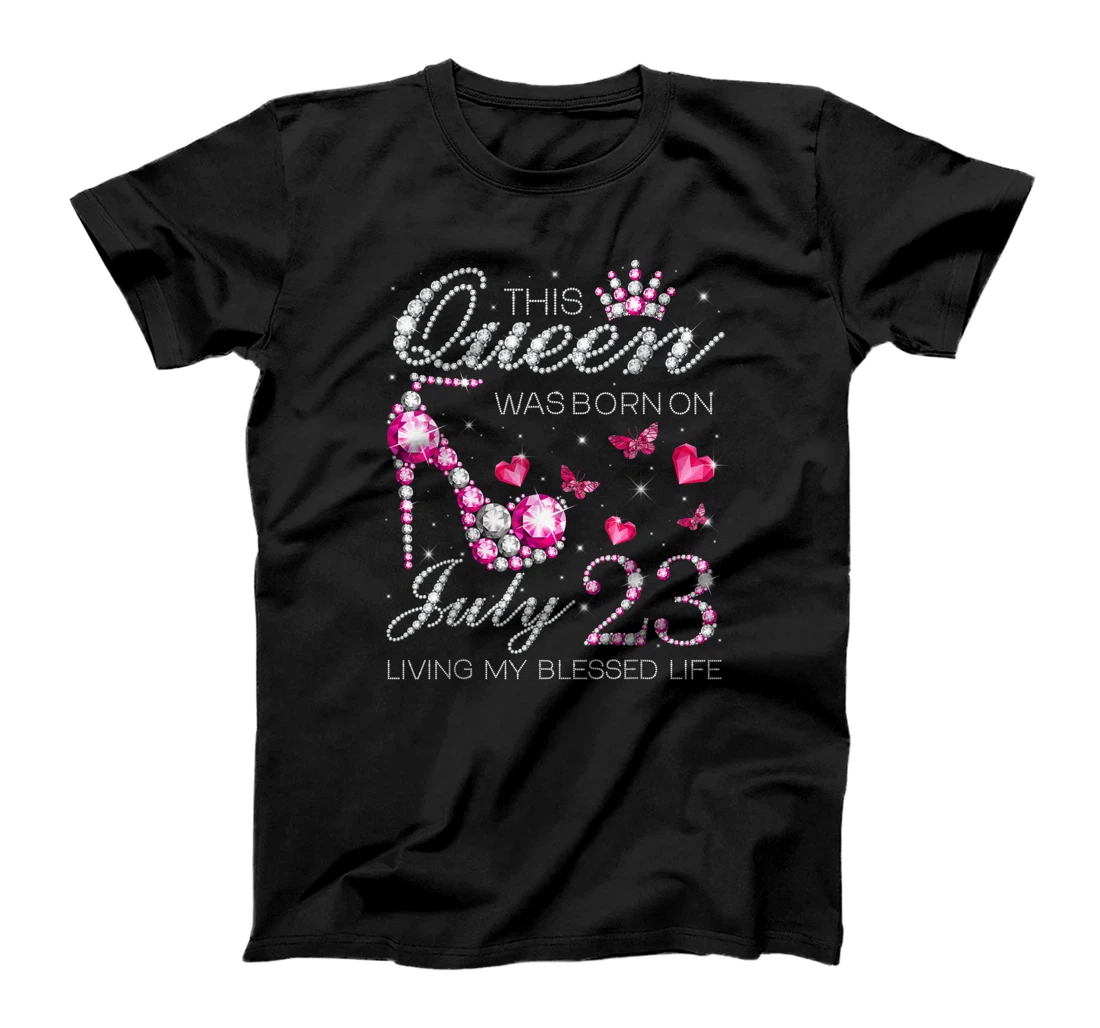 This Queen Was Born on July 23 Living My Blessed Life T-Shirt, Kid T-Shirt and Women T-Shirt