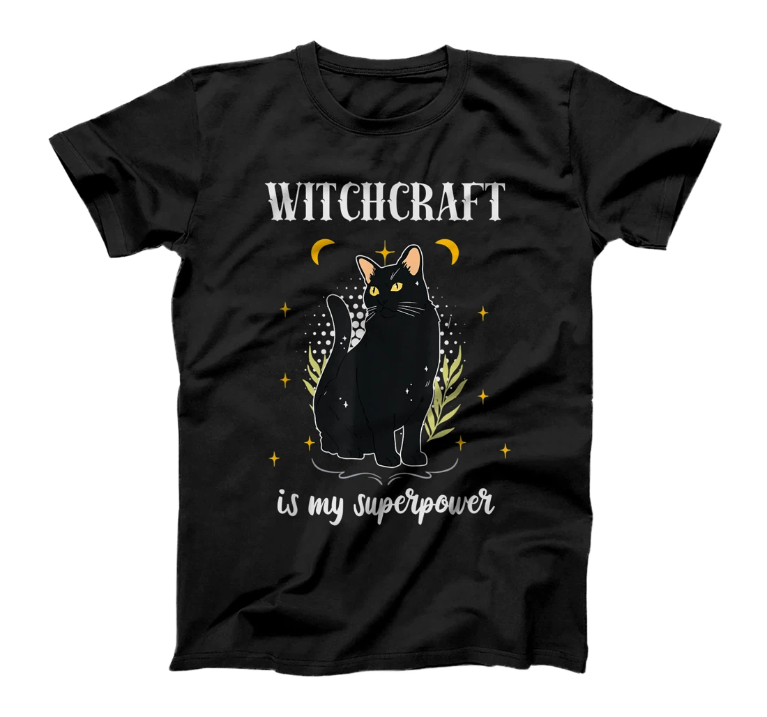 Personalized Witchcraft Is My Superpower Black Cat Wicca Witch Magic T-Shirt, Women T-Shirt