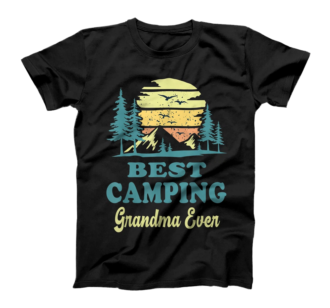 Personalized Best Camping Grandma Ever Funny Camper Grandmother Vintage T-Shirt, Women T-Shirt