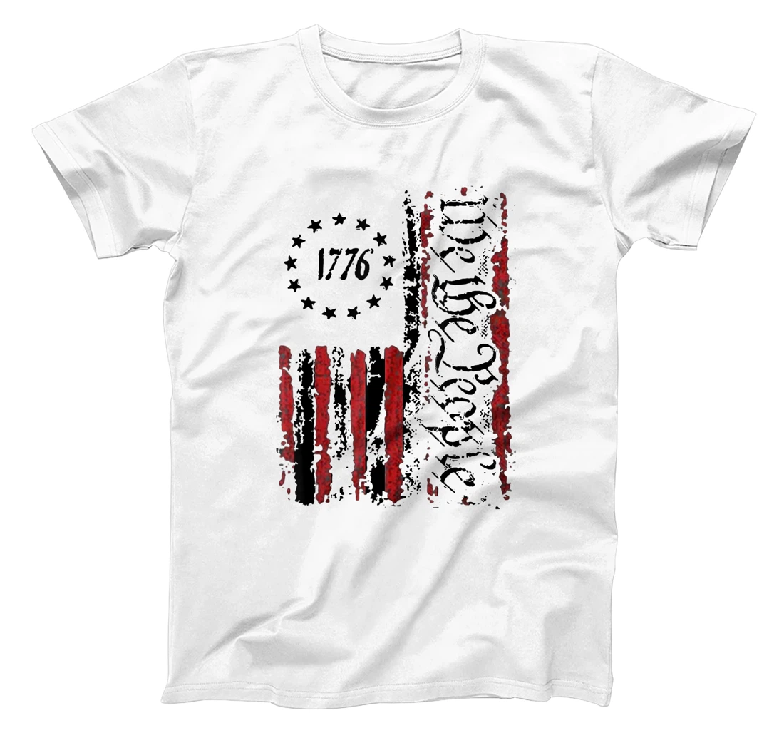 Personalized Vintage Old American Flag Patriotic 1776 We The People USA T-Shirt, Kid T-Shirt and Women T-Shirt