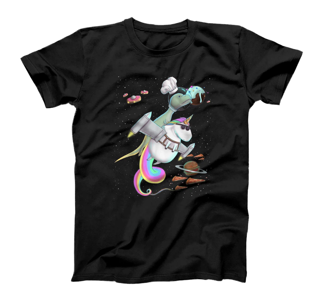T-Rex Tyrannosaurus Rex Dinosaur Riding Unicorn Space Party T-Shirt, Kid T-Shirt and Women T-Shirt