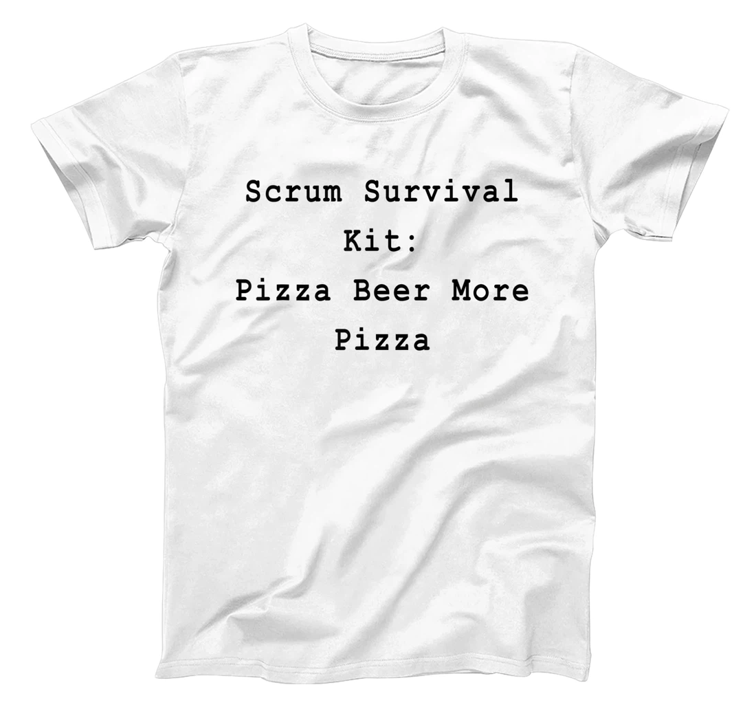 Personalized Scrum Pizza Beer Agile Project Management Funny PM Coach T-Shirt, Women T-Shirt