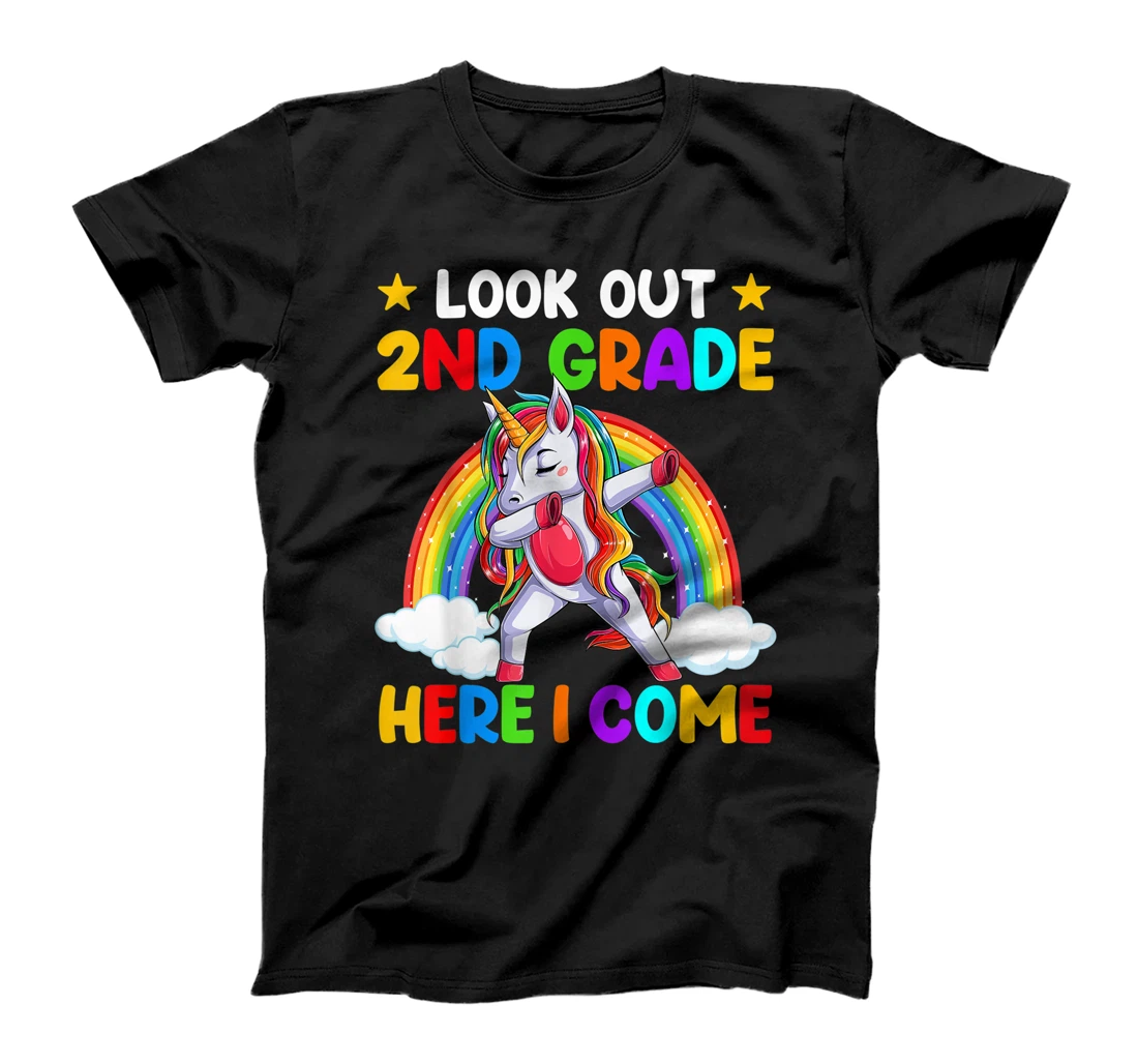 Personalized Look Out 2nd Grade Here I Come Dabbing Unicorn T-Shirt, Kid T-Shirt and Women T-Shirt