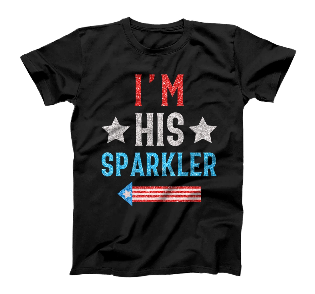 Personalized Womens I'm His Sparkler Cute 4th Of July Matching Couple For Her T-Shirt, Women T-Shirt