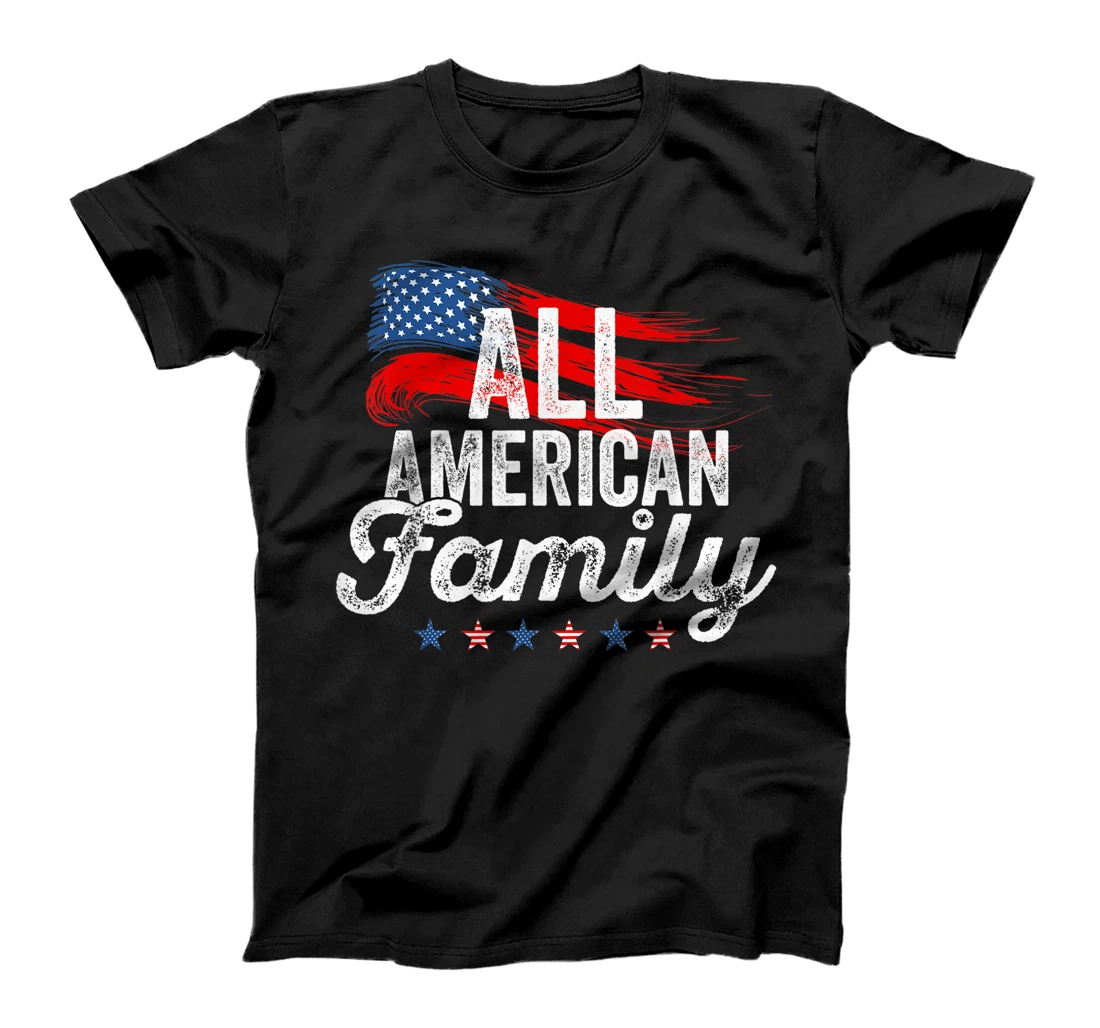 Personalized All American Family 4th of July Family T-Shirt, Kid T-Shirt and Women T-Shirt
