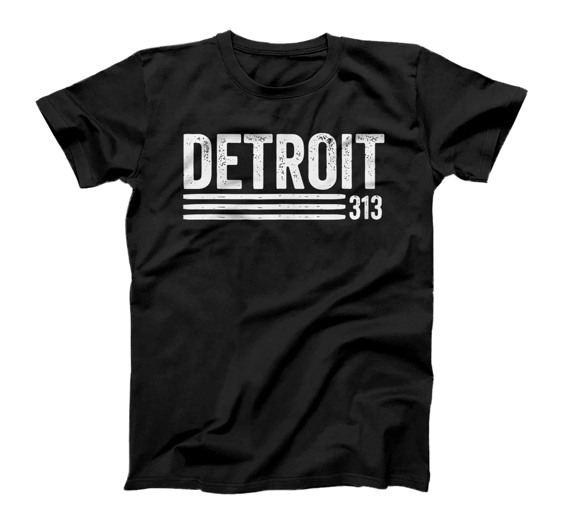 Personalized 313 Detroit Michigan Vintage,D Area Code T-Shirt, Women T-Shirt