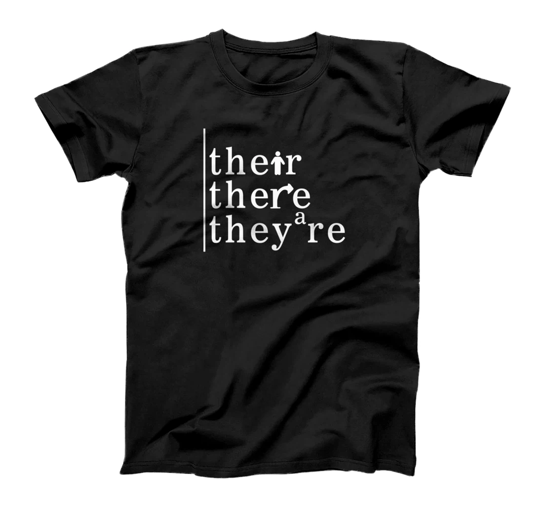 Personalized their there they're English teacher women Grammar Language T-Shirt