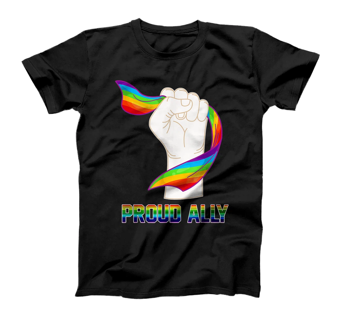 Personalized Pround Ally Lovely LGBT Gay Pride Lesbian Gays Love T-Shirt, Women T-Shirt