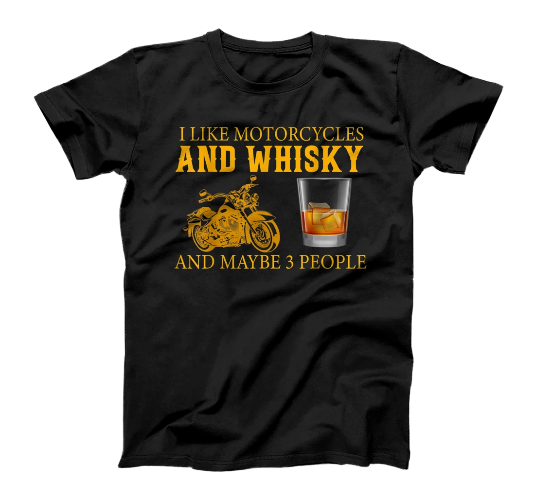 Personalized Funny whiskey drinker i like motorcycles and whiskey lovers T-Shirt, Women T-Shirt