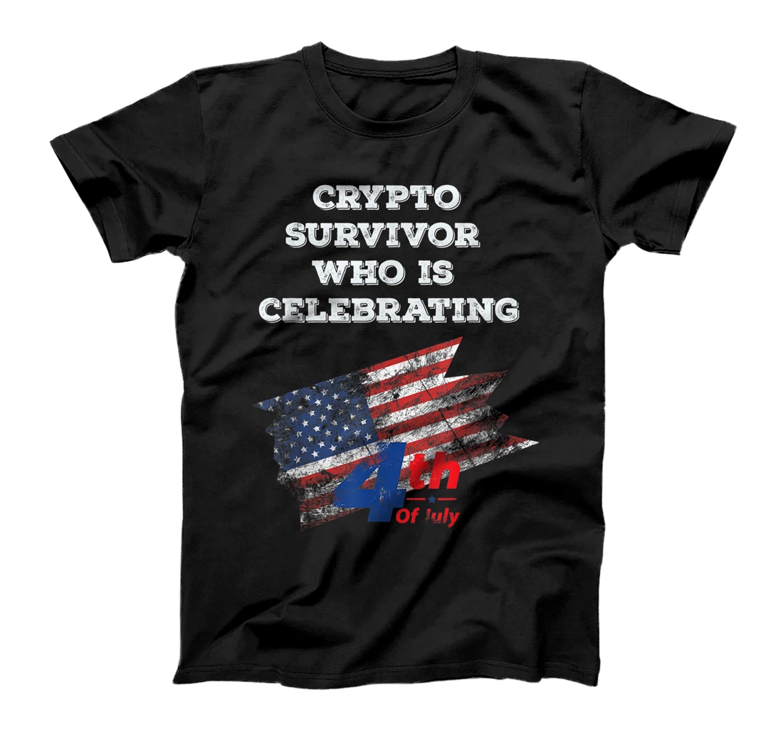 Personalized Crypto Investor Survivor and 4th of July T-Shirt, Women T-Shirt T-Shirt, Women T-Shirt