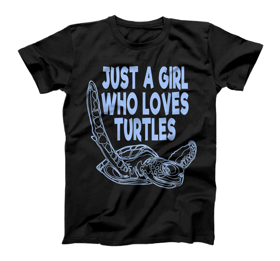 Personalized Sea Turtle Just A Girl Who Loves Turtles Women Girls Cute T-Shirt, Kid T-Shirt and Women T-Shirt