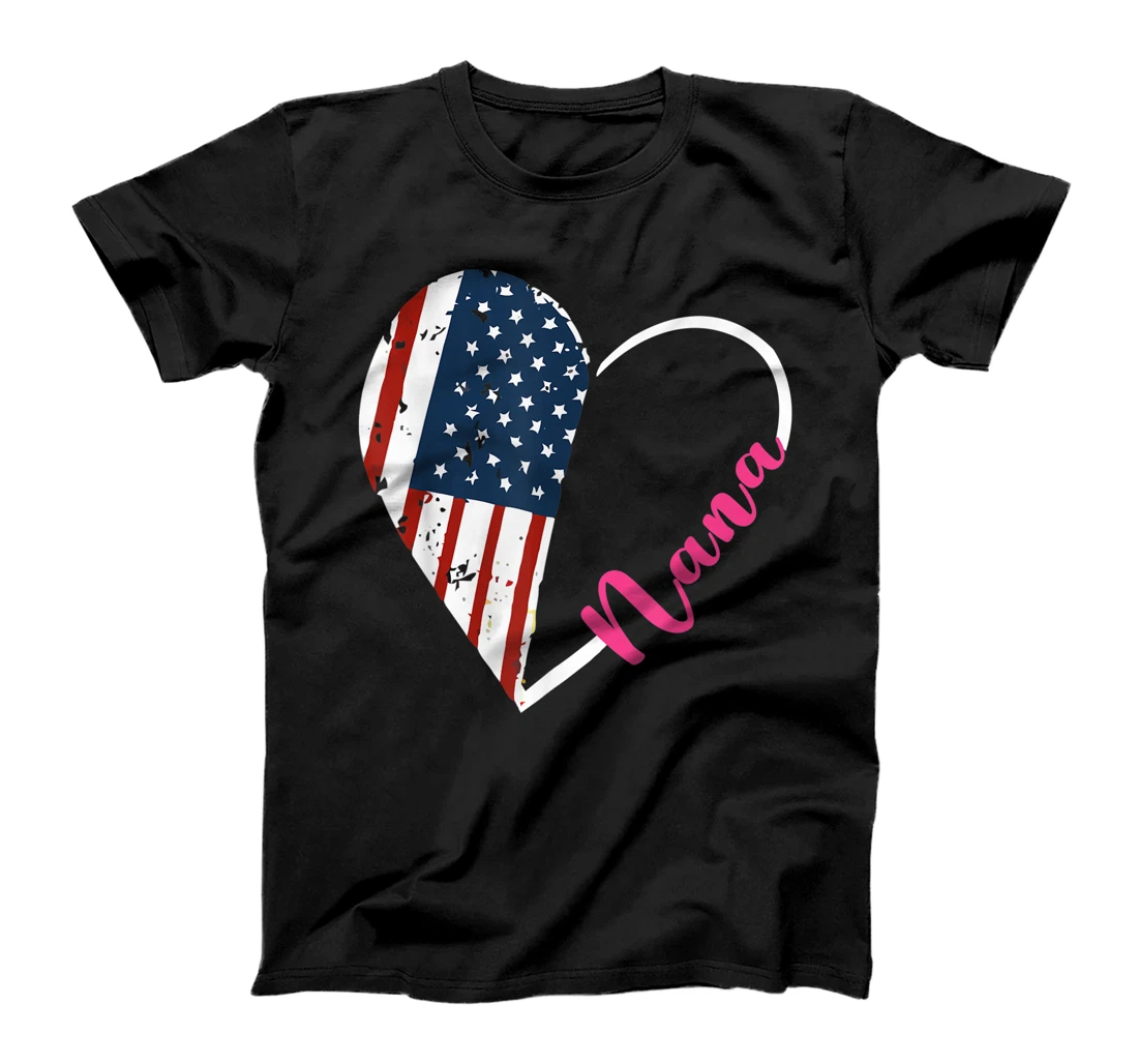 Personalized Womens Nana American Flag 4th Of July For Family T-Shirt, Kid T-Shirt and Women T-Shirt