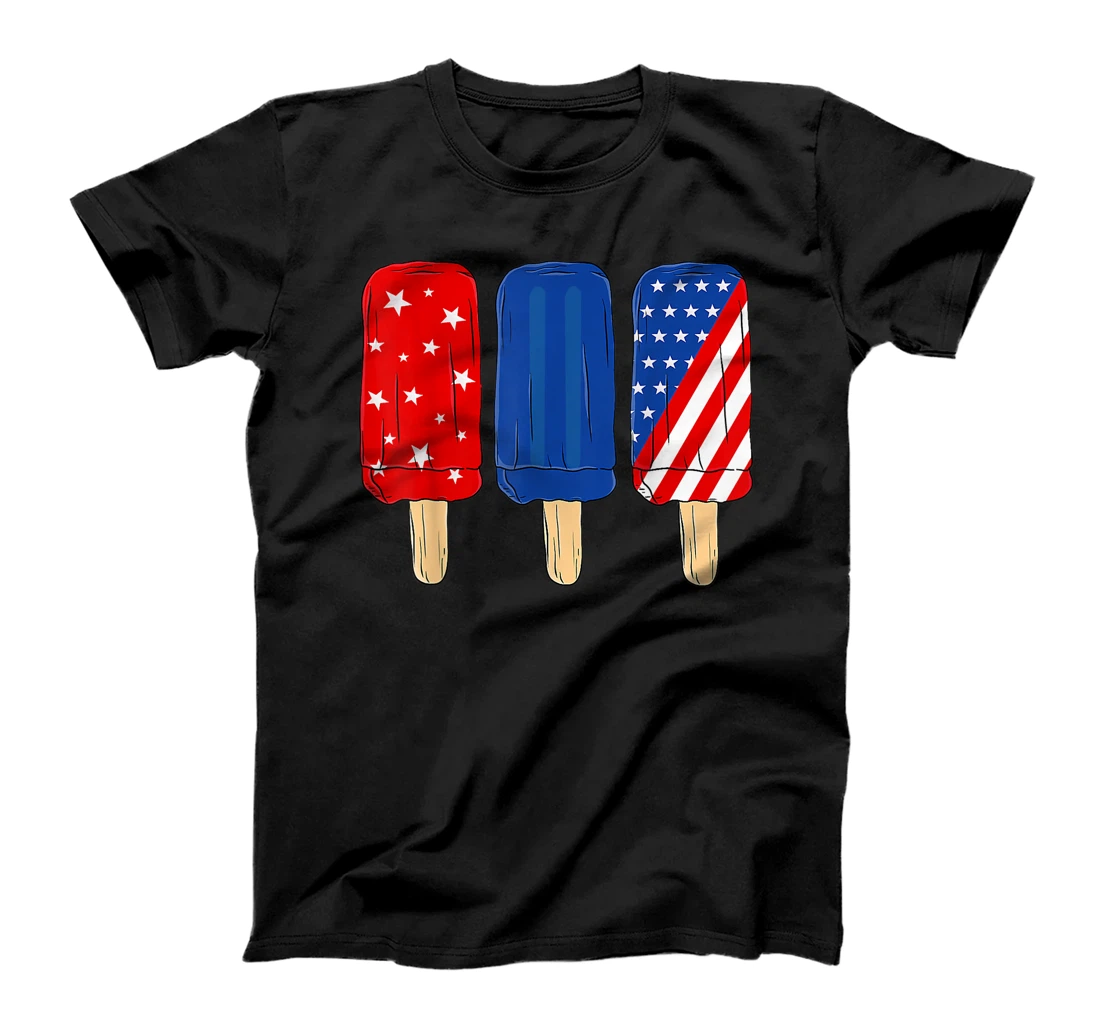 Personalized Patriotic 4th Of July Popsicle's USA America Flag Summer T-Shirt, Kid T-Shirt and Women T-Shirt