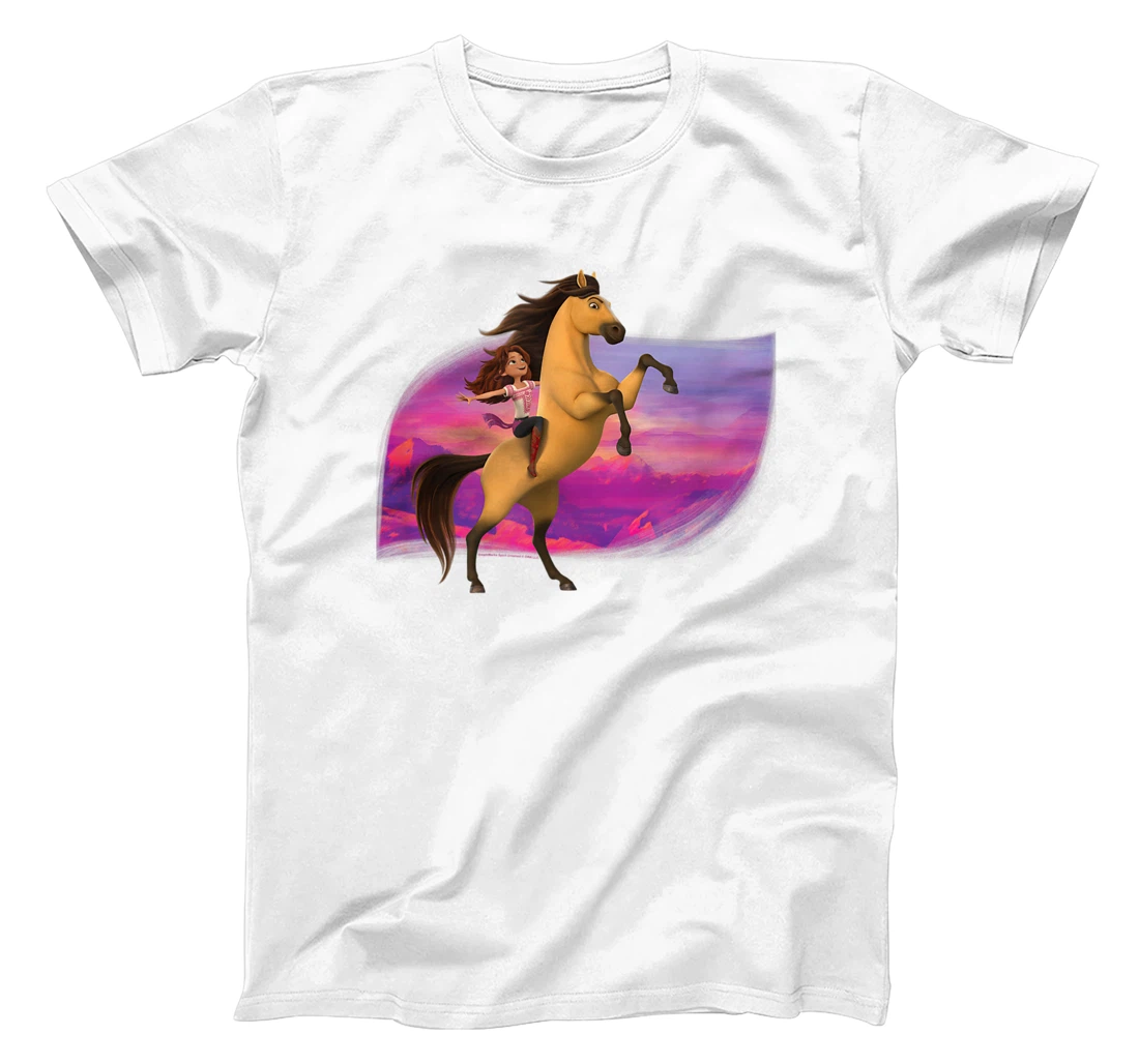 Spirit Untamed - Spirit and Lucky Mountain Sunset T-Shirt, Kid T-Shirt and Women T-Shirt