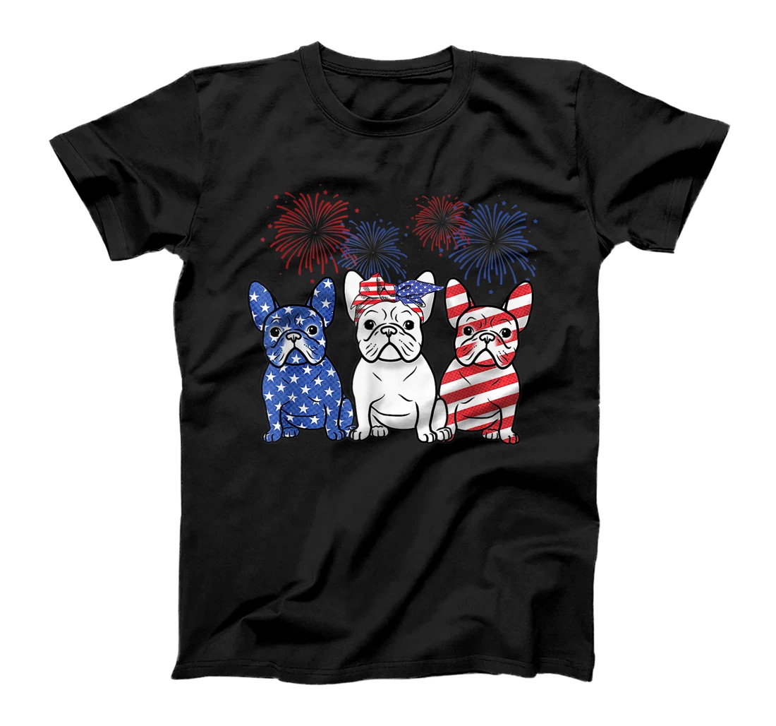 Personalized French Bulldog American Flag 4th Of July Independence Day T-Shirt, Women T-Shirt