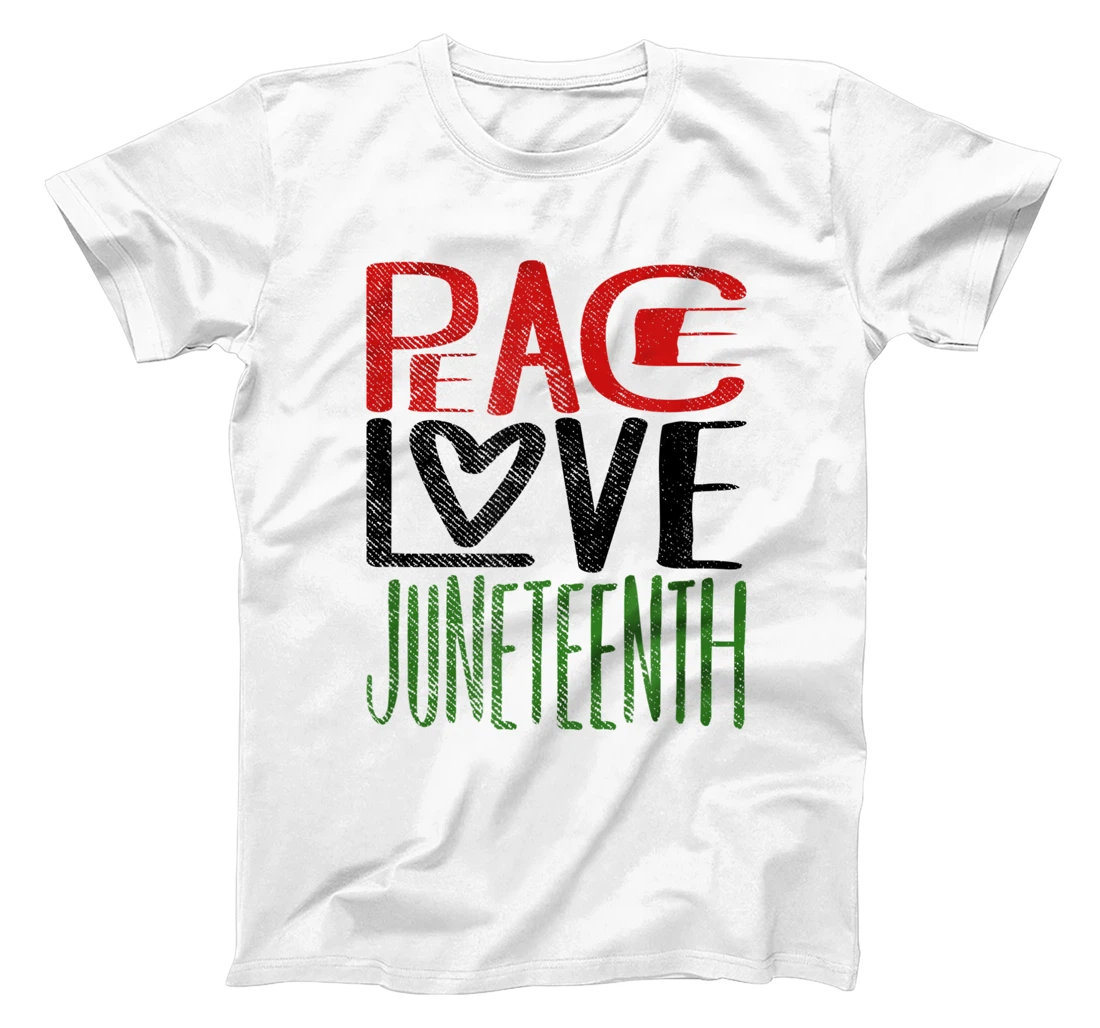 African American Black Pride - Peace Love Juneteenth T-Shirt, Women T-Shirt