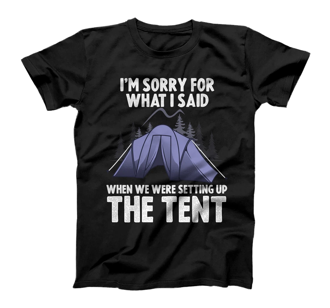 Cool Tent Camping Gift Men Women Funny Camper Campfire Hike T-Shirt