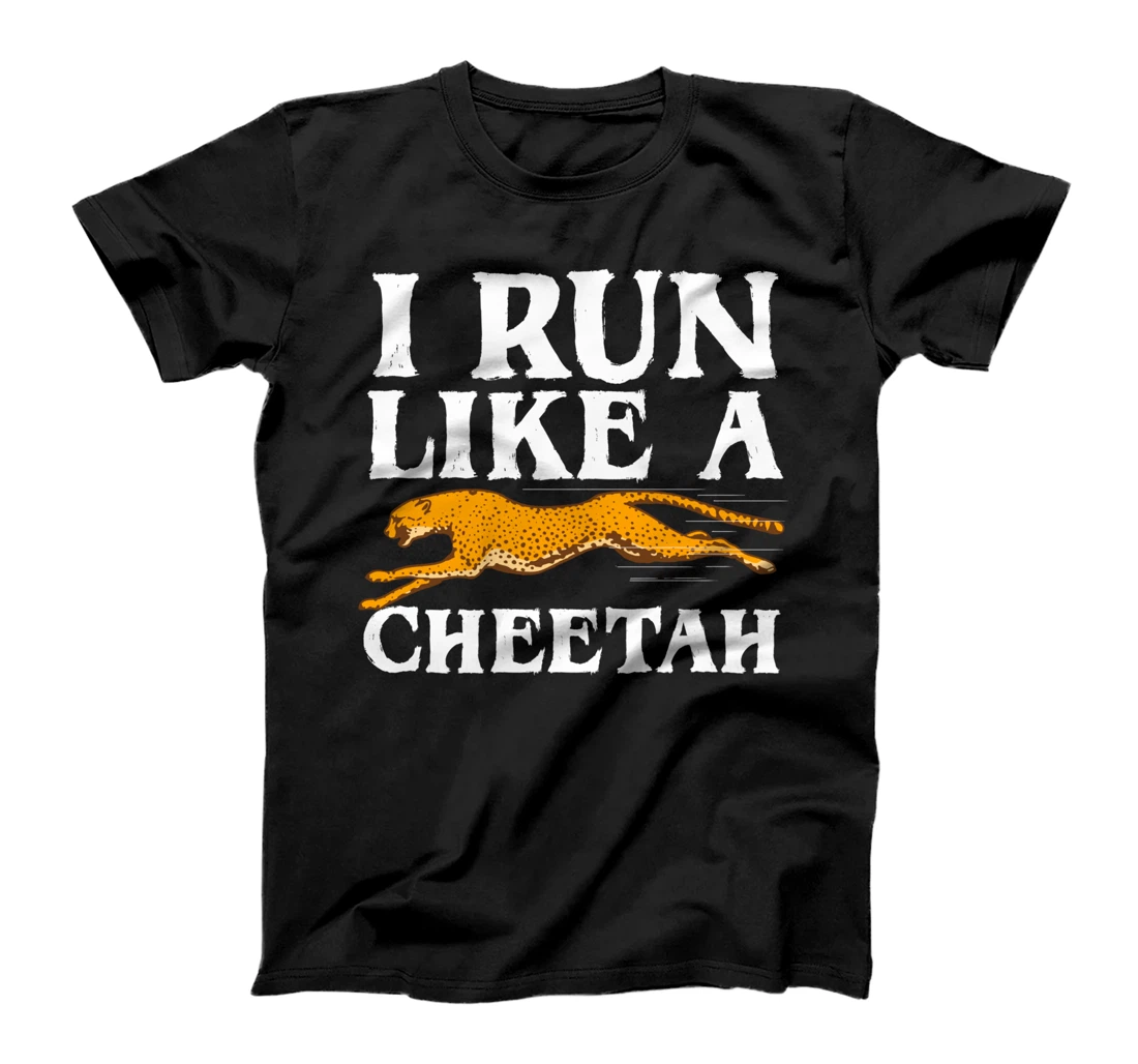 Funny Cheetah Animal Lover Gift For Men Women Running Sports T-Shirt