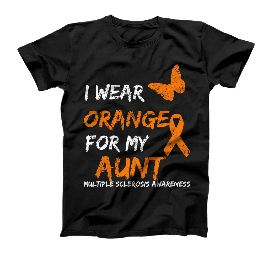 I Wear Orange For My Aunt Multiple Sclerosis Ribbon T-Shirt