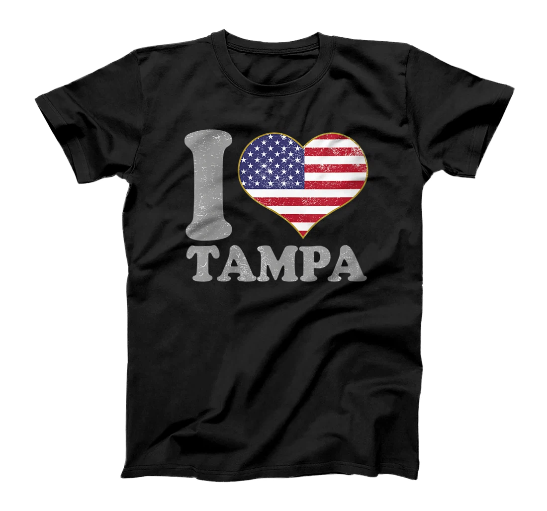 Womens Tampa Florida City 4th Of July Patriotic American T-Shirt, Women T-Shirt