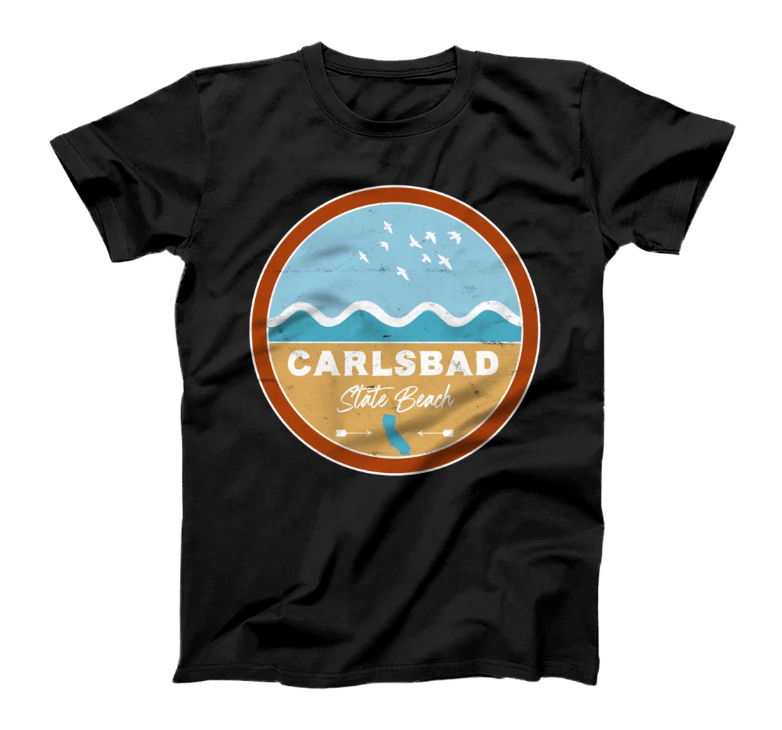 Carlsbad State Beach California CA Beach Lover Waves T-Shirt