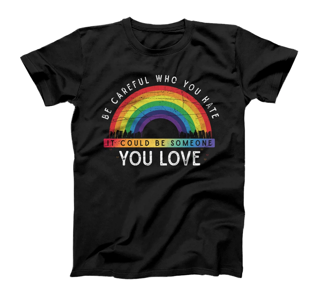 Rainbow Flag LGBTQ Queer Pride Month Human Rights LGBT T-Shirt