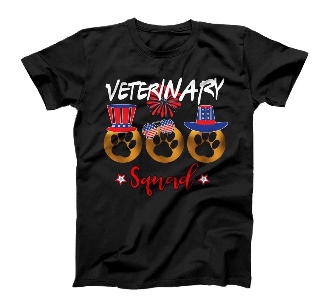 Fourth of July Veterinary Squad Animals Lovers T-Shirt