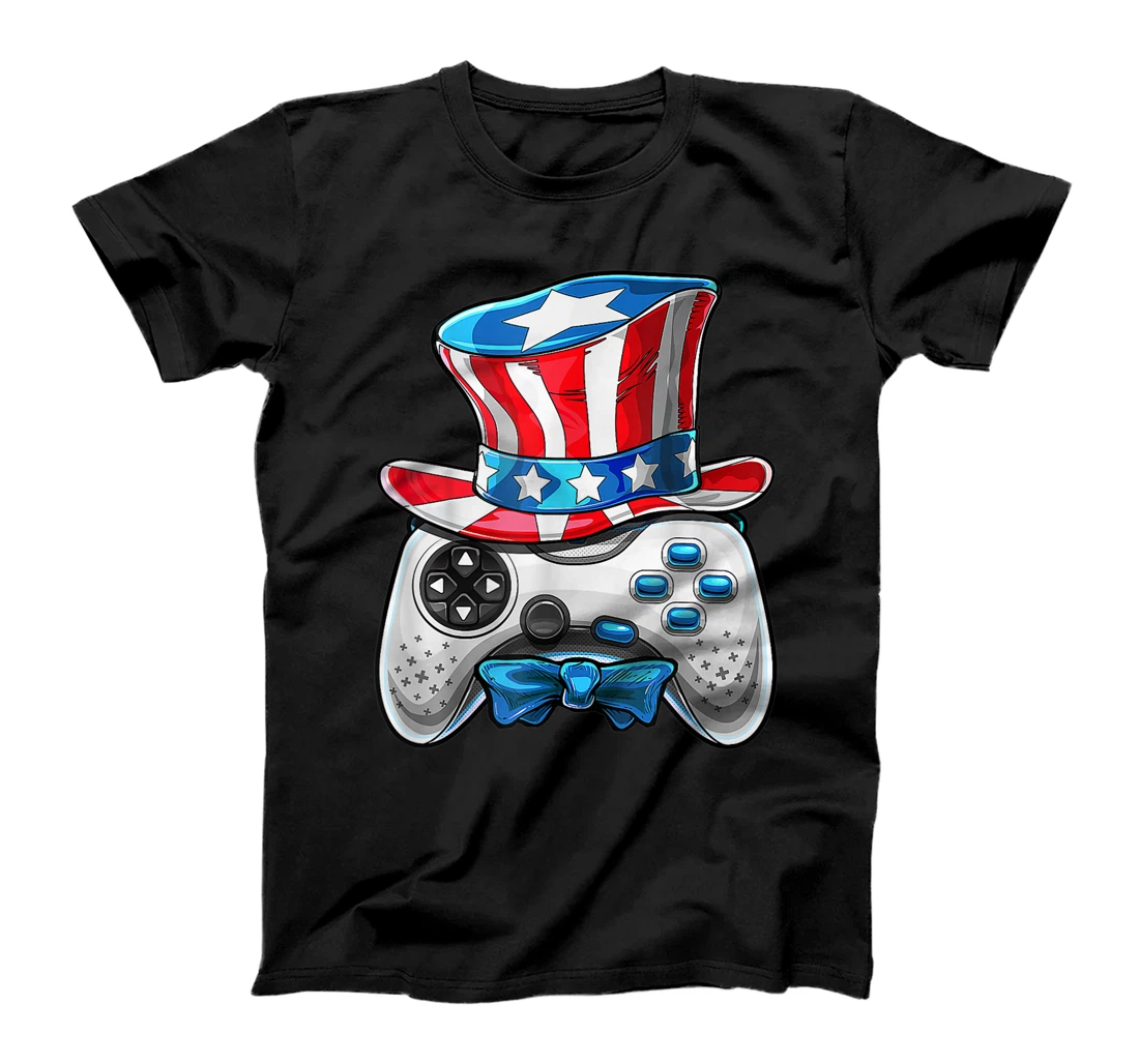 July Fourth Gamer, American Flag, Independence Day Gaming T-Shirt, Kid T-Shirt and Women T-Shirt