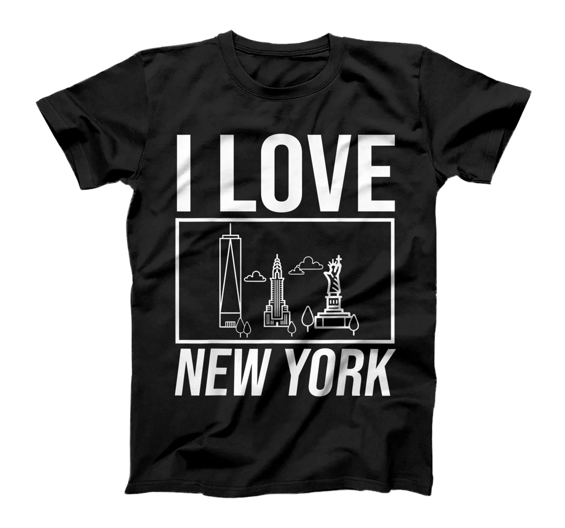 New York City Skyline Map Travel T-Shirt, Kid T-Shirt and Women T-Shirt