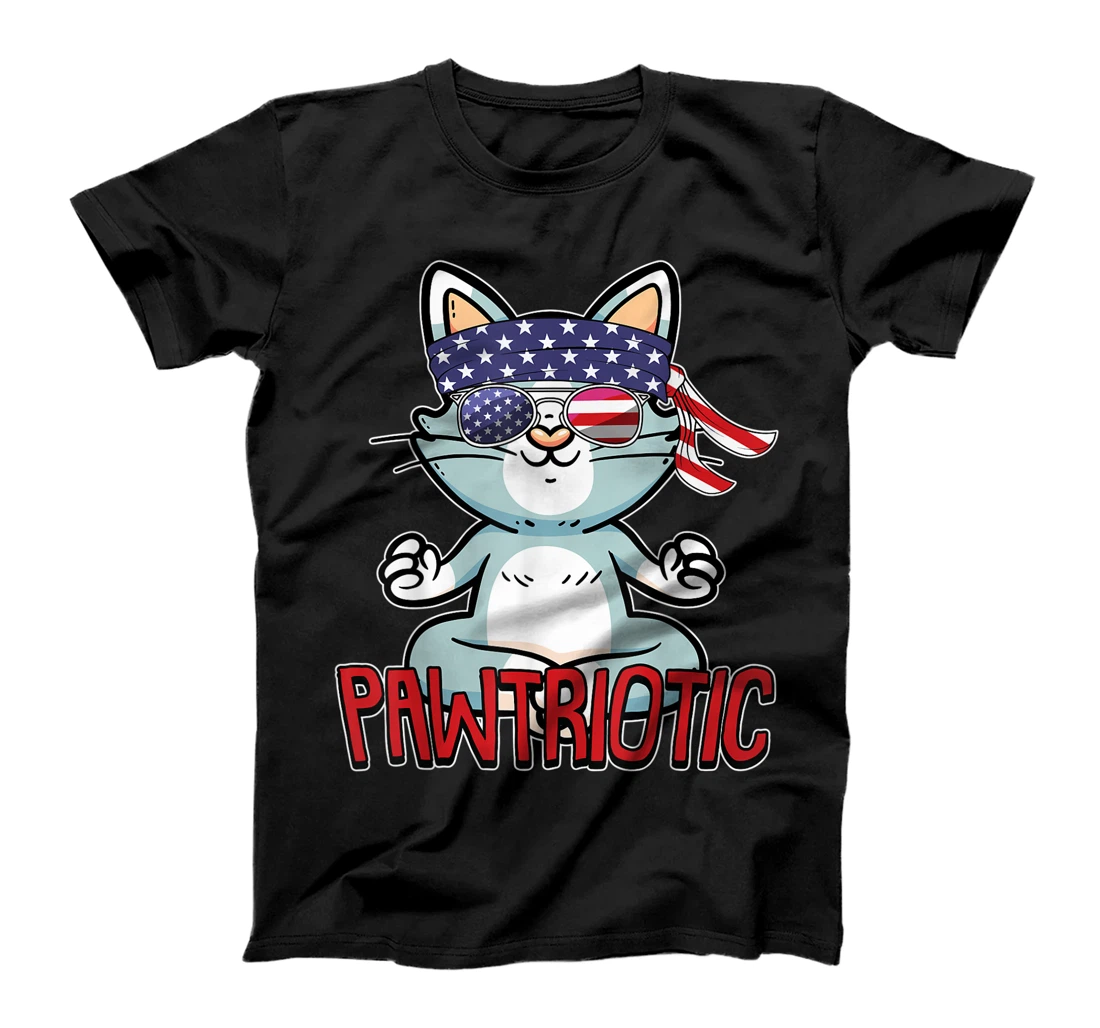 Cat 4th of July Pawtriotic USA American Flag Merica Meowica T-Shirt, Kid T-Shirt and Women T-Shirt
