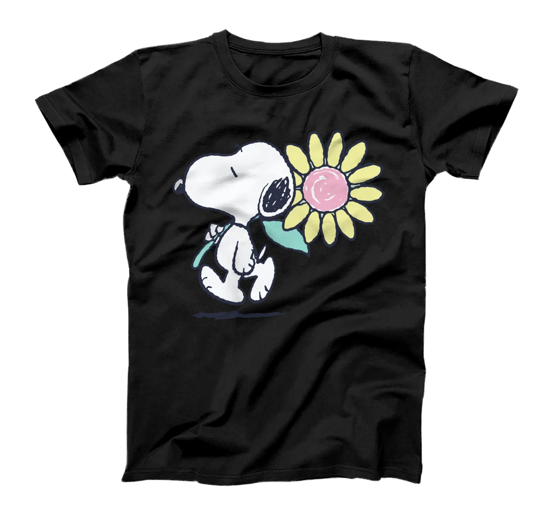 Peanuts Snoopy Pink Daisy Flower T-Shirt