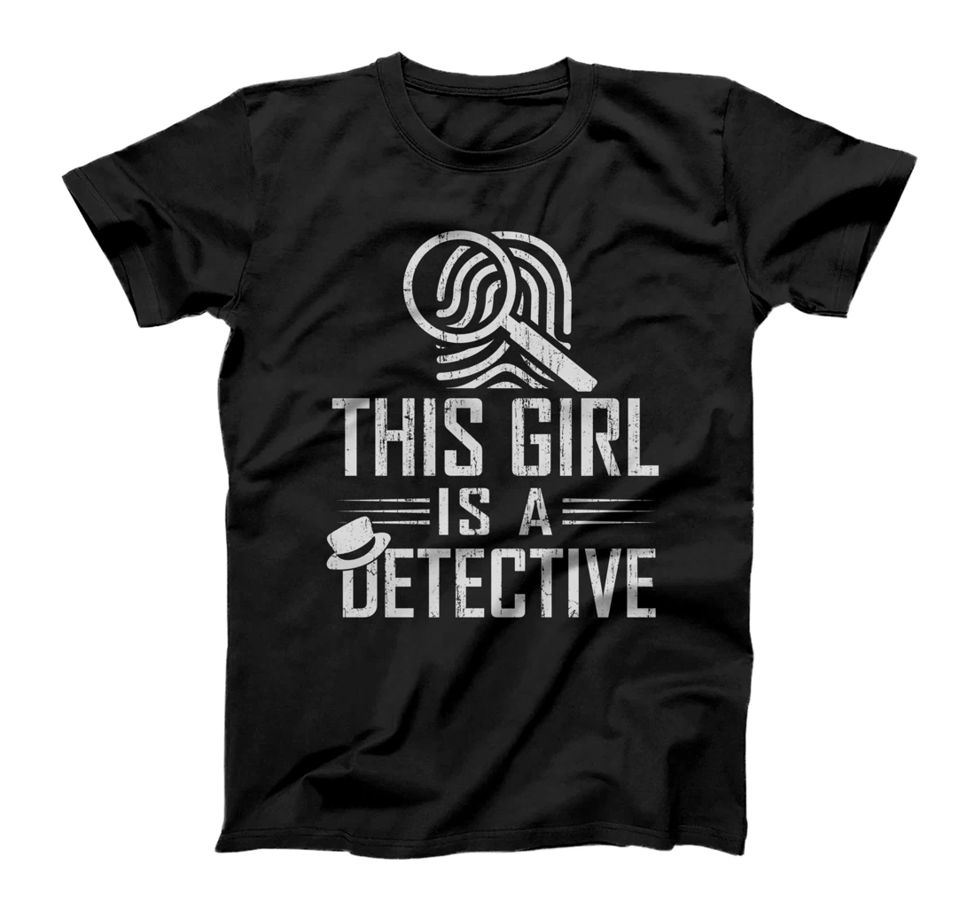 This Girl is A Detective True Crime Shows Hat Fingerprint T-Shirt